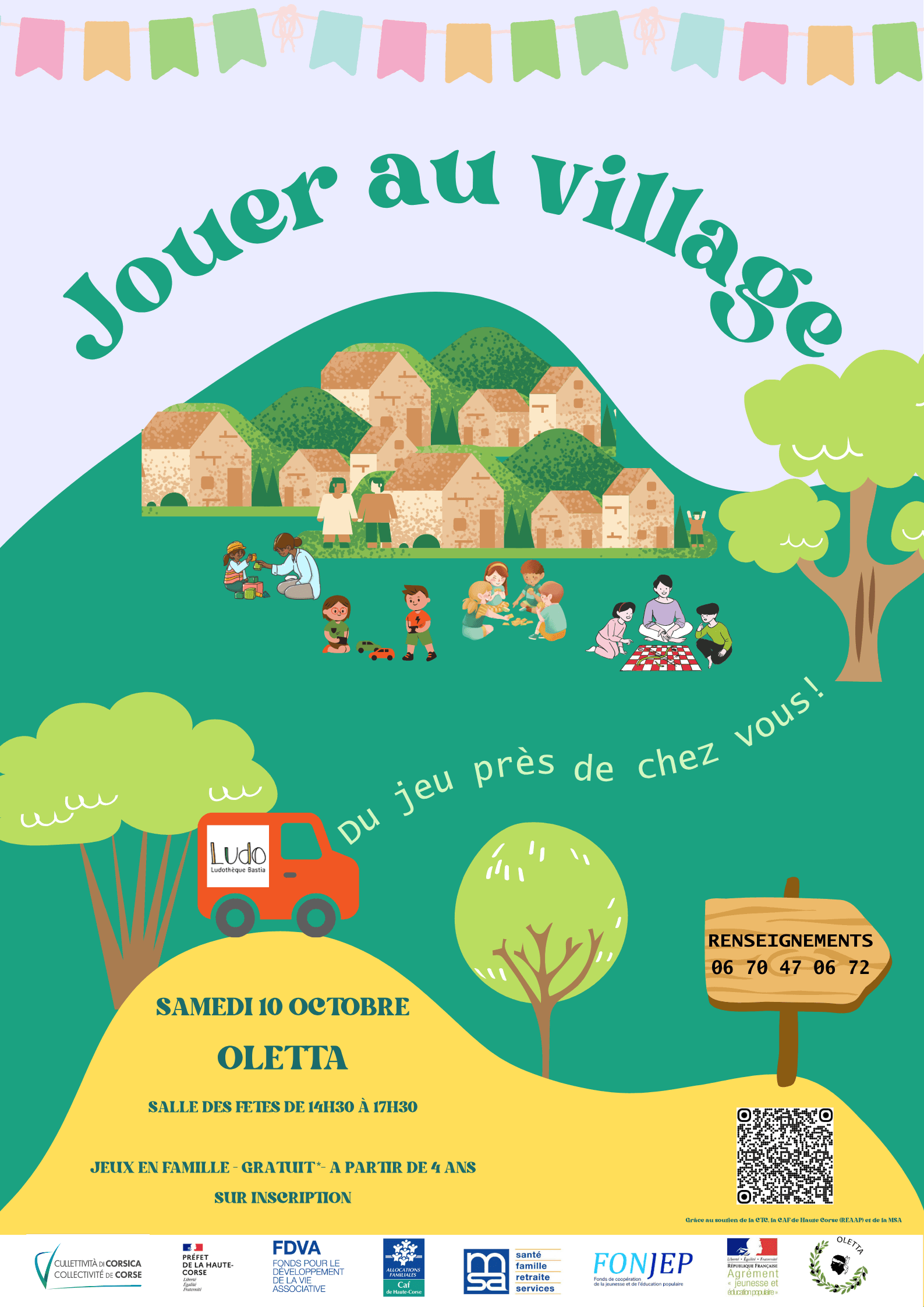 Affiche de Jouer au village à Oletta