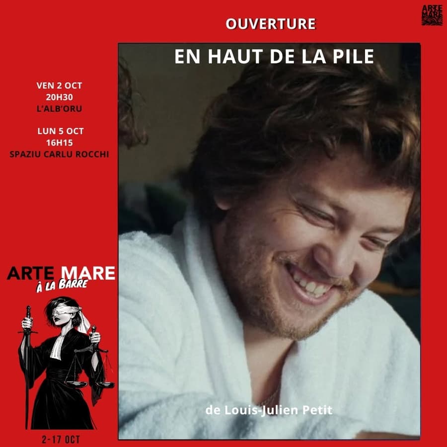 Affiche de Arte Mare / La soirée d'ouverture : Concert acoustique avec Damien Verdi et projection du film " En haut de la pile" de Louis-Julien Petit en présence de l'équipe du film - Centre culturel Alb'Oru