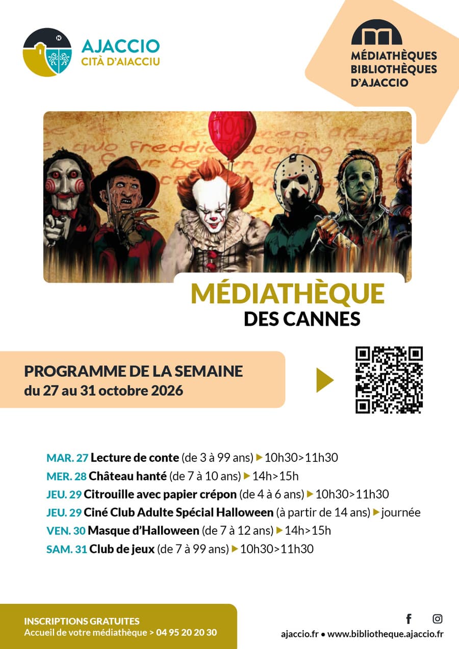 Affiche de Citrouille avec papier crépon - Médiathèque des Cannes