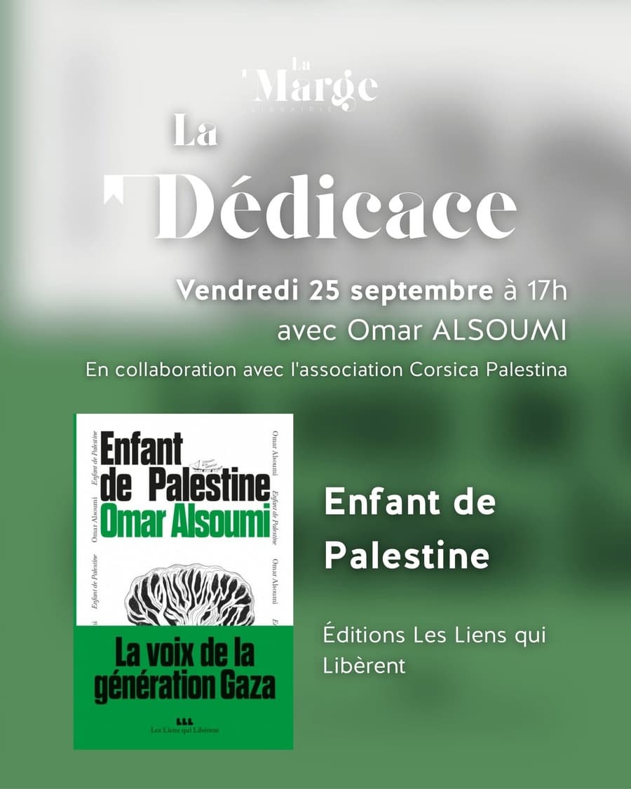 Affiche de Rencontre-dédicace avec Omar Alsoumi autour d’« Enfant de Palestine »