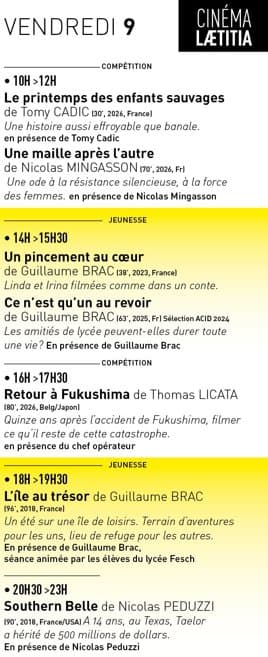 Affiche de Festival du film Documentaire proposé par CORSICADOC autour du thème ''Jeunesse'' / Projection des films : "Le printemps des enfants sauvages" en présence du réalisateur Tomy Cadic et "Une maille après l'autre" - Cinéma Laetitia