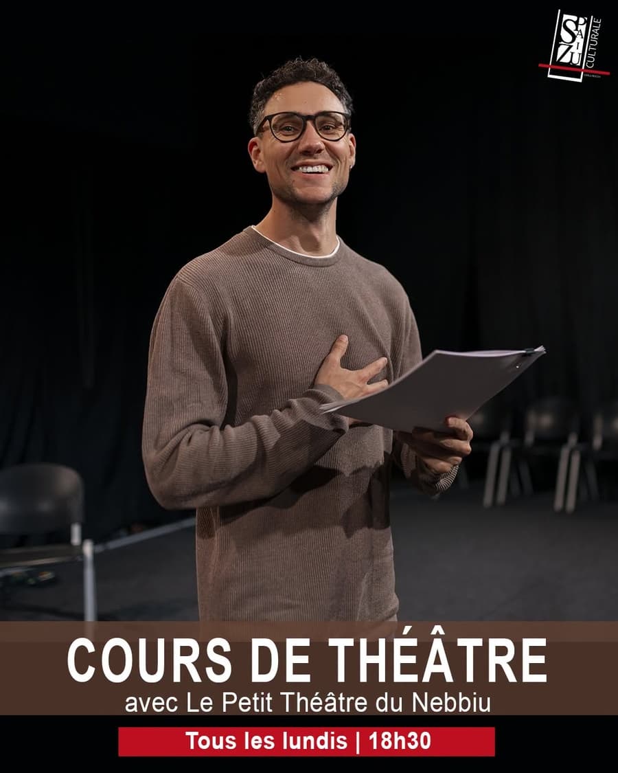 Affiche de Cours de théâtre adulte avec Chantal Cesari du Petit théâtre du Nebbiu - Médiathèque B620