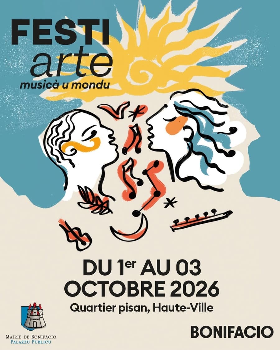 Affiche de Festi Arte : « Bonifacio et la Corse en résonance »