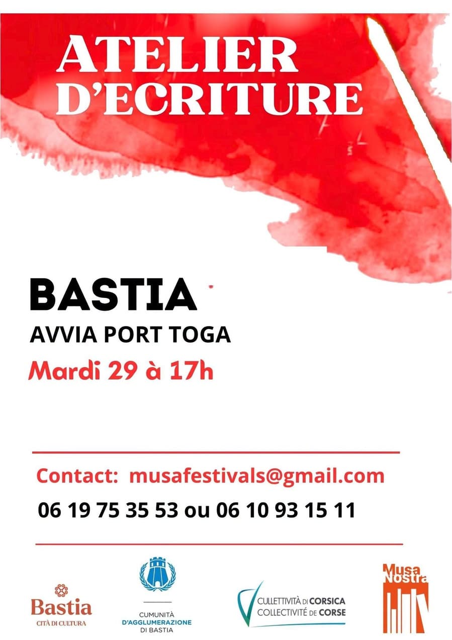 Affiche de Atelier d’écriture avec Elisa Allari à AVVIA