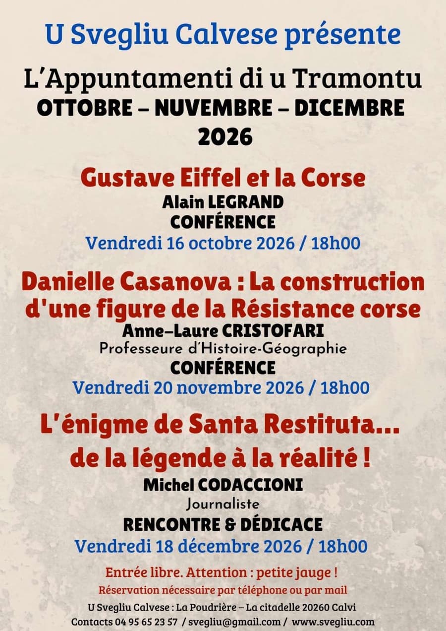 Conférence : "Gustave Eiffel et la Corse" animée par Alain Legrand - La Poudrière