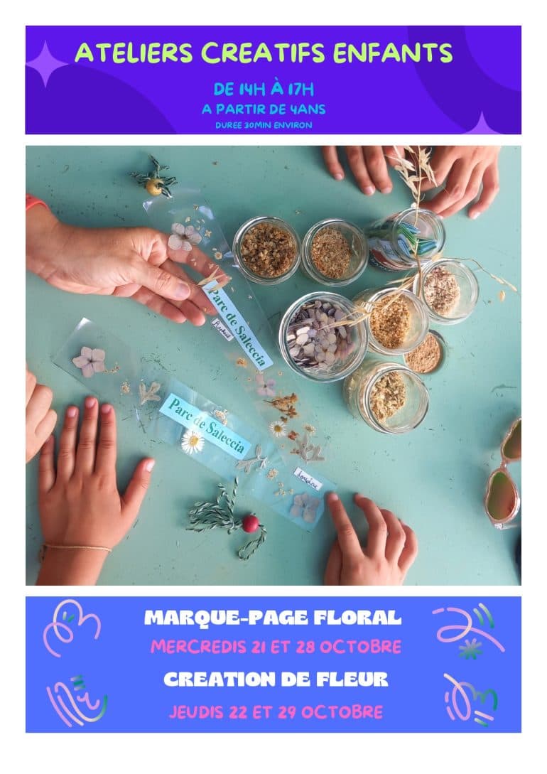 Affiche de Atelier de création de fleurs pour les enfants