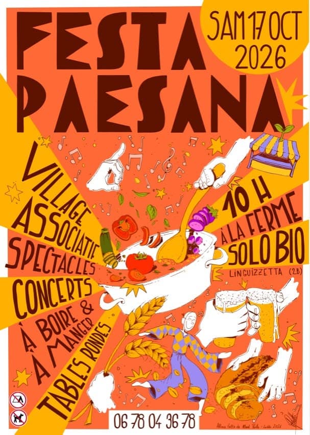 Affiche de FESTA PAESANA À LA FERME SOLO BIO - LINGUIZZETTA