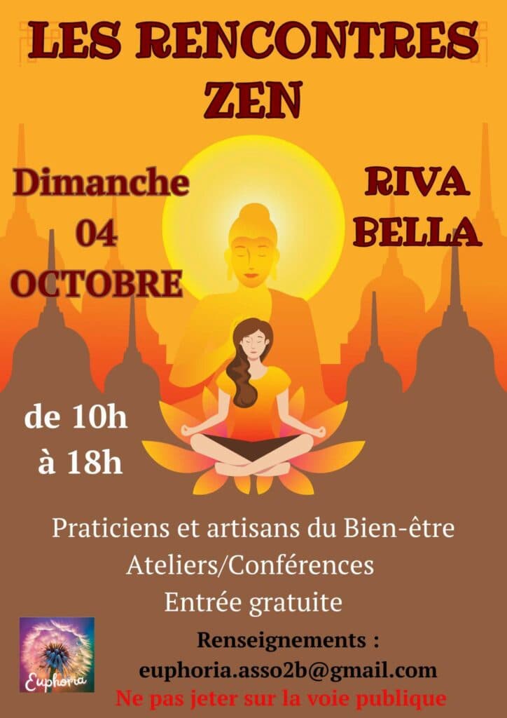Affiche de LES RENCONTRES ZEN - DOMAINE DE RIVA BELLA - LINGUIZZETTA