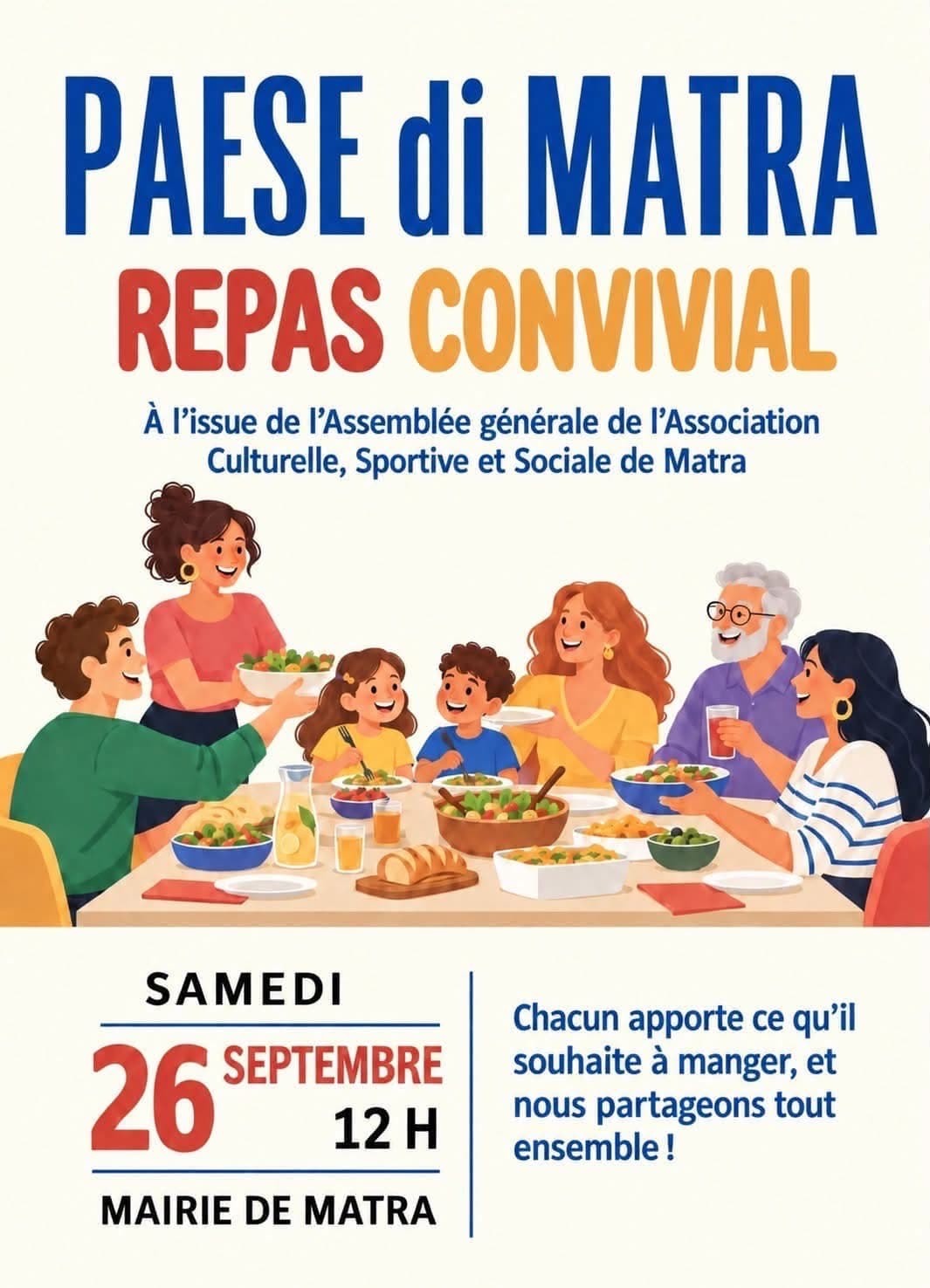 Affiche de Repas convivial au village de Matra