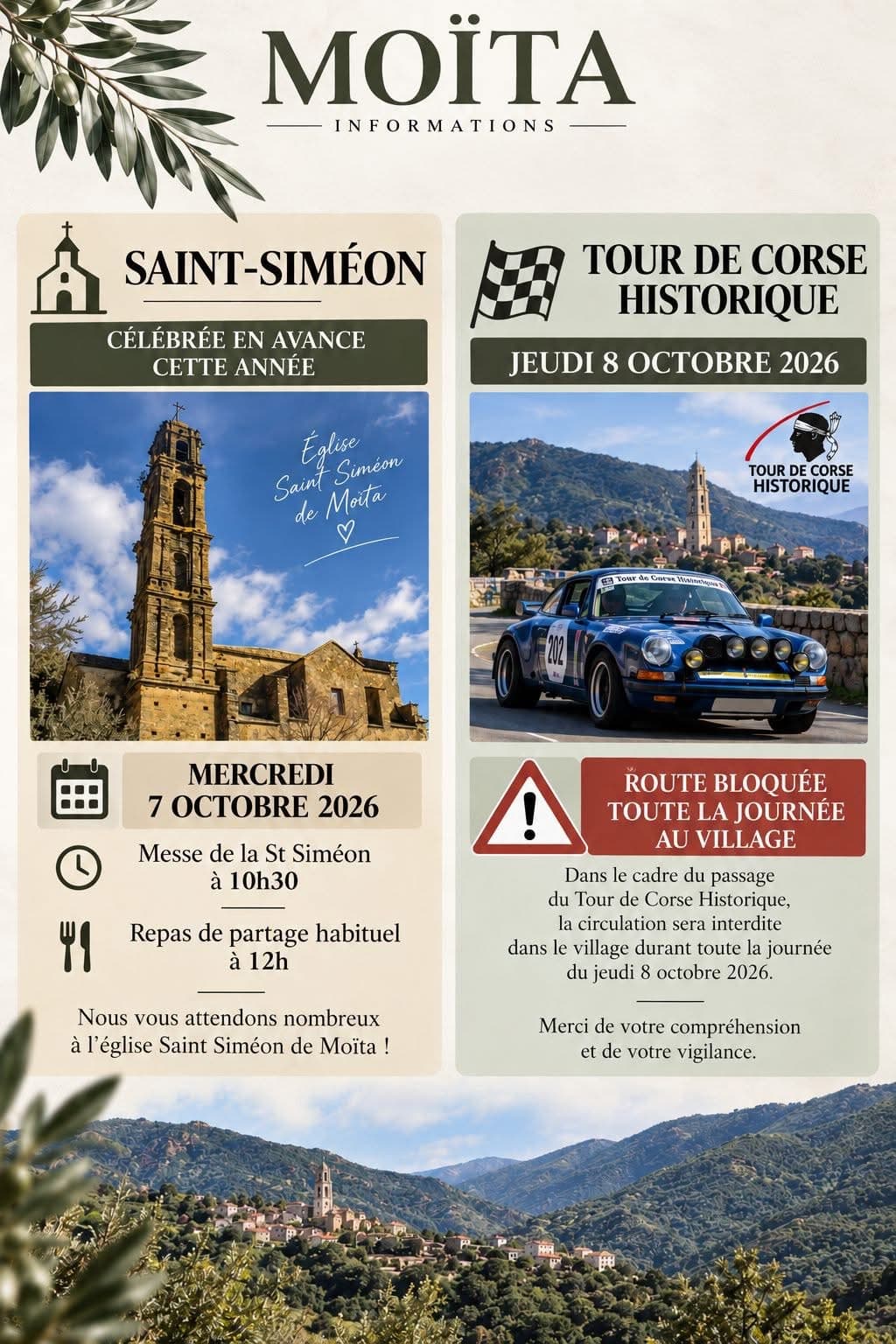 Affiche de TOUR DE CORSE HISTORIQUE - PAESE DI MOÏTA